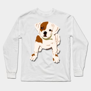 Bulldog cute puppy cartoon Long Sleeve T-Shirt